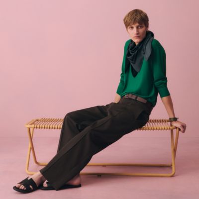 ブラック - メンズ シルクマフラー＆カシミヤストール | Hermès